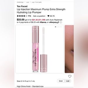 Too Faced Lip Injection BNIB